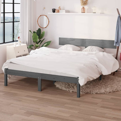Giroletto Grigio in Legno Massello di Pino 140x190 cm | homemem39