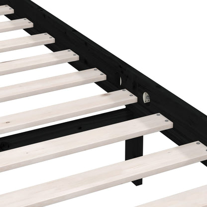 Giroletto Nero in Legno Massello di Pino 90x200 cm | homemem39