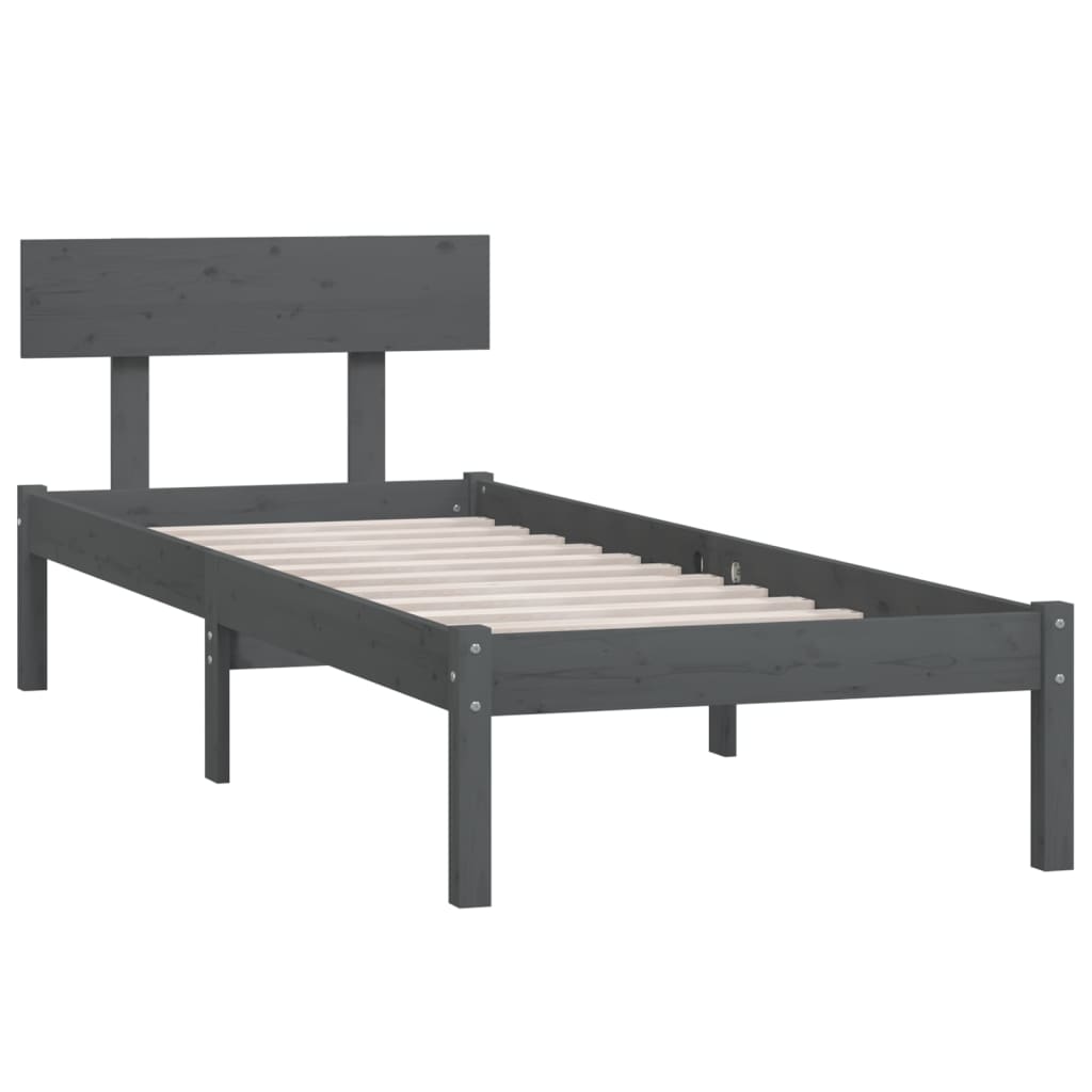 Giroletto Grigio in Legno Massello di Pino 100x200 cm | homemem39