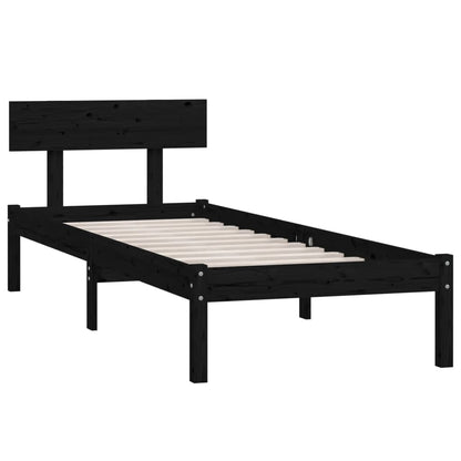 Giroletto Nero in Legno Massello di Pino 100x200 cm | homemem39