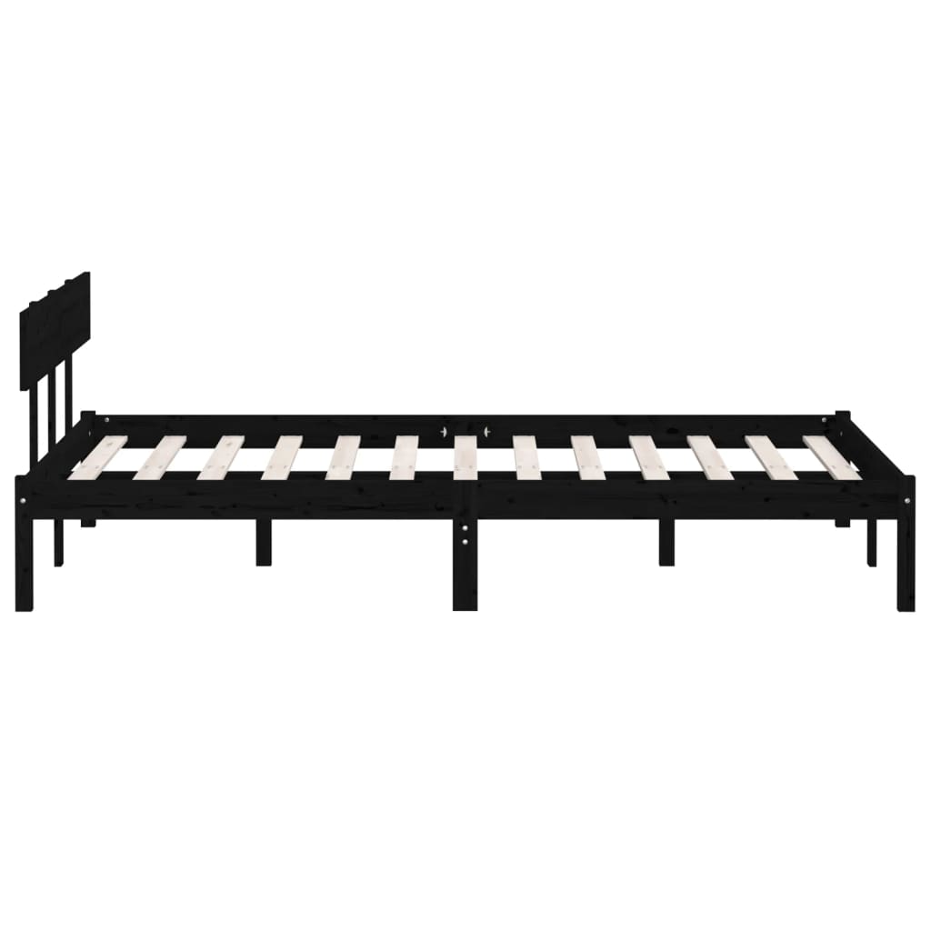 Giroletto Nero in Legno Massello di Pino 120x200 cm | homemem39