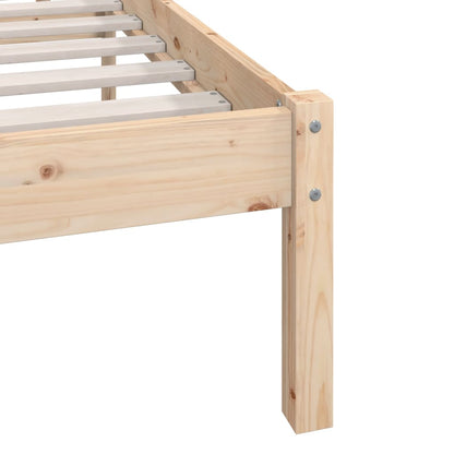 Giroletto senza Materasso Ambrato in Legno Massello 140x200 cm | homemem39