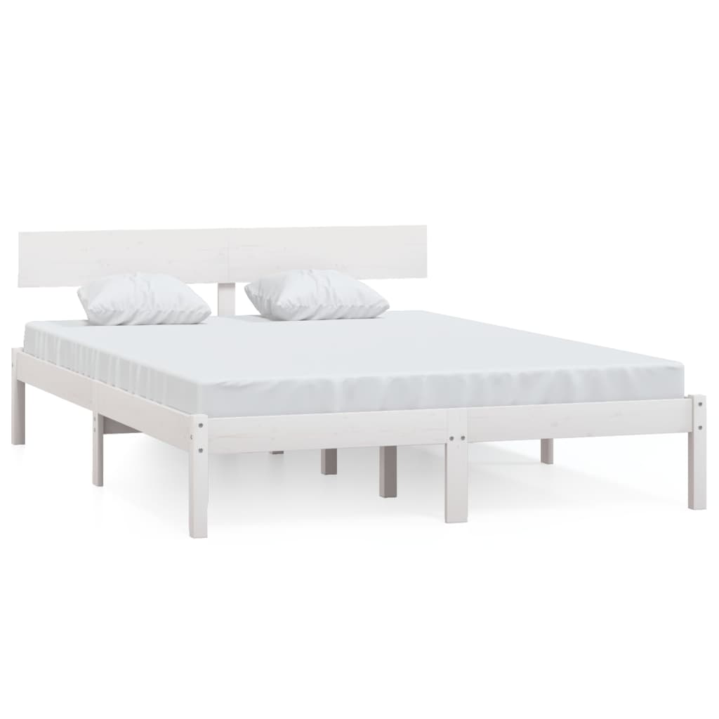 Giroletto Bianco in Legno Massello di Pino 140x200 cm | homemem39