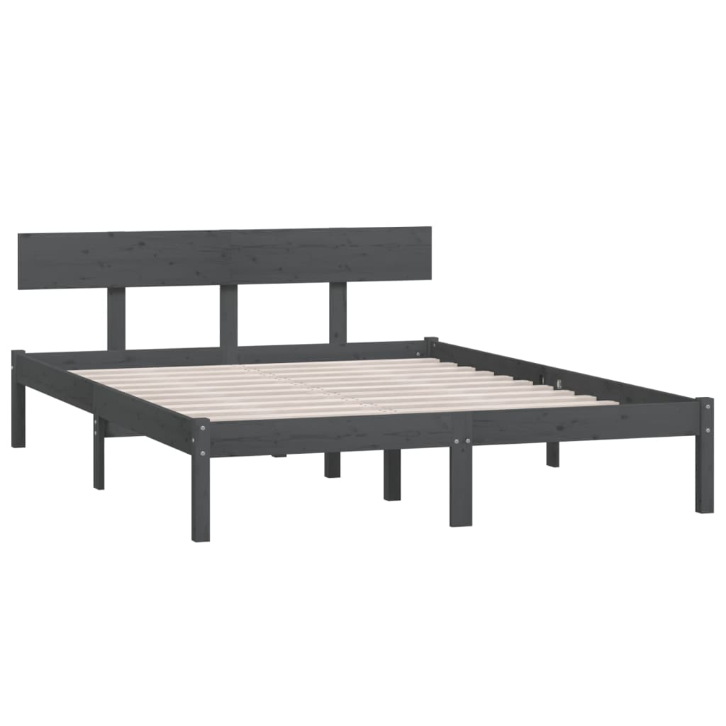 Giroletto Grigio in Massello di Pino 150x200 cm King Size | homemem39