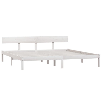 Giroletto Bianco in Legno Massello di Pino 200x200 cm - homemem39