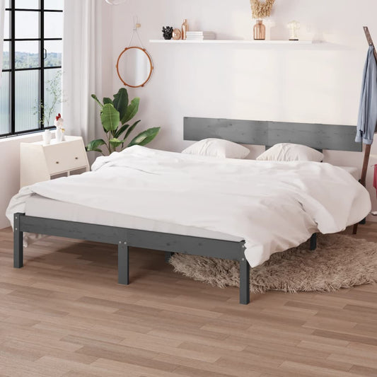 Giroletto Grigio in Legno Massello di Pino 200x200 cm | homemem39