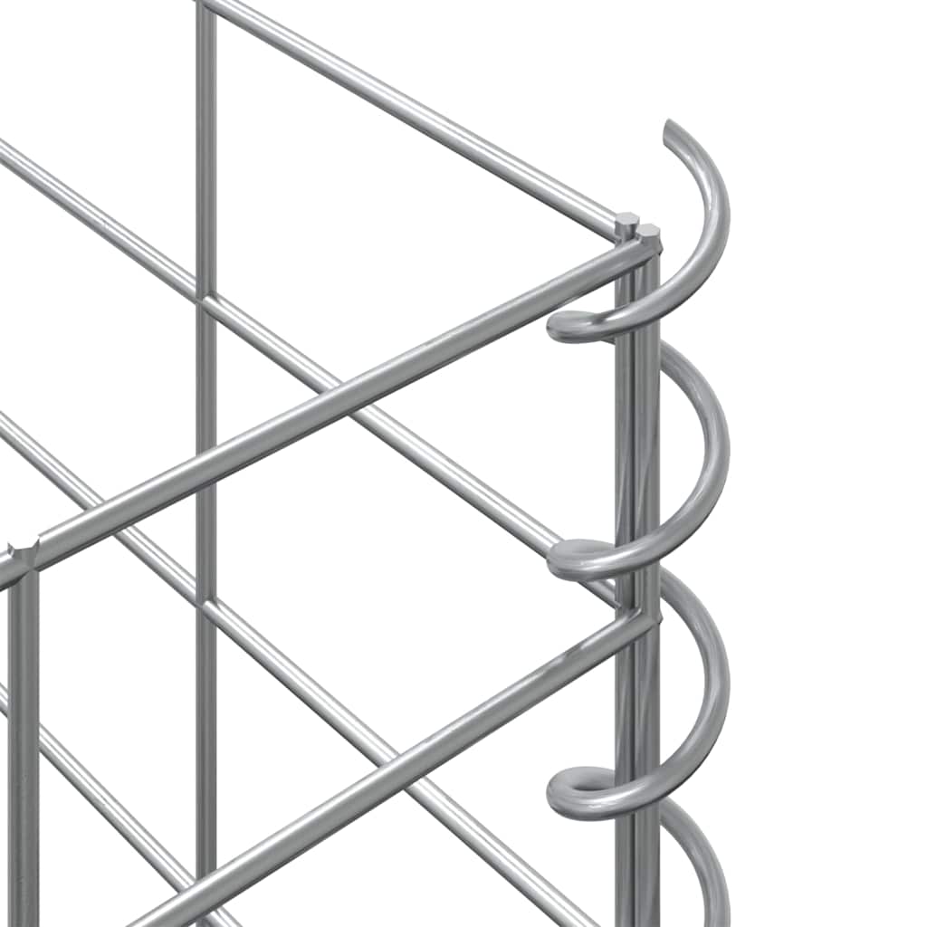 Fioriere Rialzate a Gabbione 3 pz 30x30x50 cm in Ferro