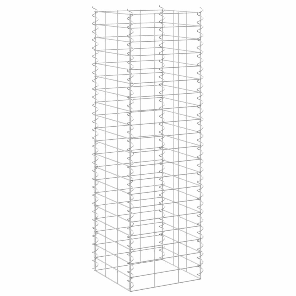 Fioriere Rialzate a Gabbione 3 pz 30x30x100 cm in Ferro | homemem39