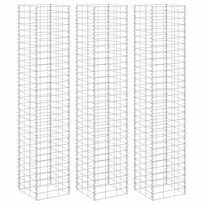 Fioriere Rialzate a Gabbione 3 pz 30x30x150 cm in Ferro | homemem39