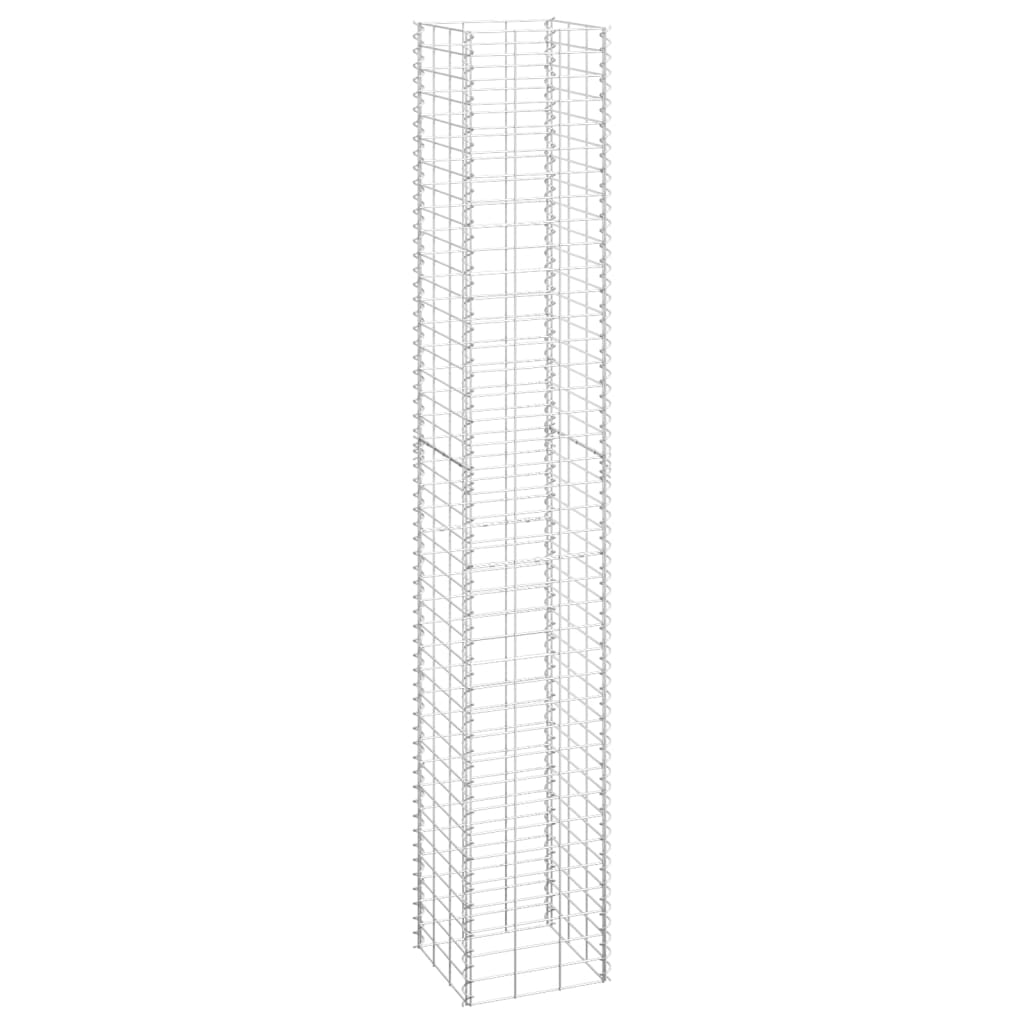 Fioriere Rialzate a Gabbione 3 pz 30x30x200 cm in Ferro