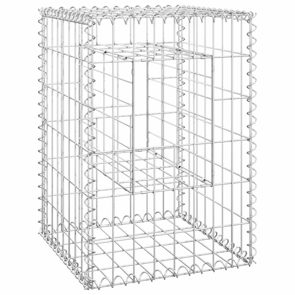 Cesti a Gabbione a Torre 2 pz 40x40x60 cm in Ferro | homemem39