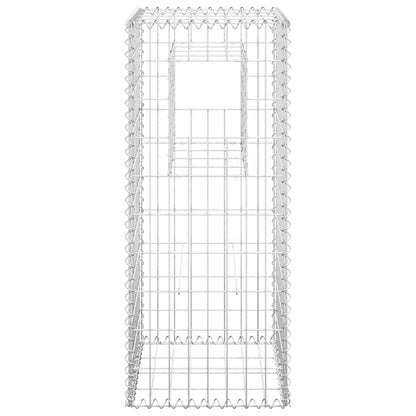 Cesto a Gabbione a Torre 40x40x100 cm in Ferro - homemem39