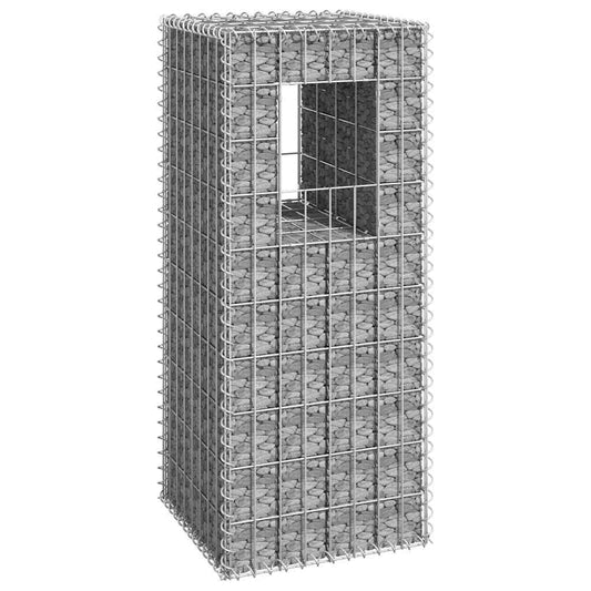 Cesto a Gabbione a Torre 40x40x100 cm in Ferro - homemem39