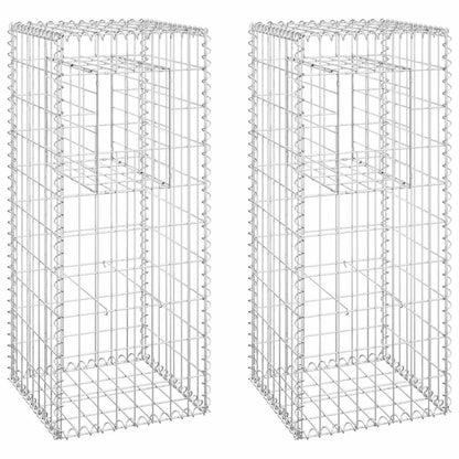 Cesti a Gabbione a Torre 2 pz 40x40x100 cm in Ferro | homemem39