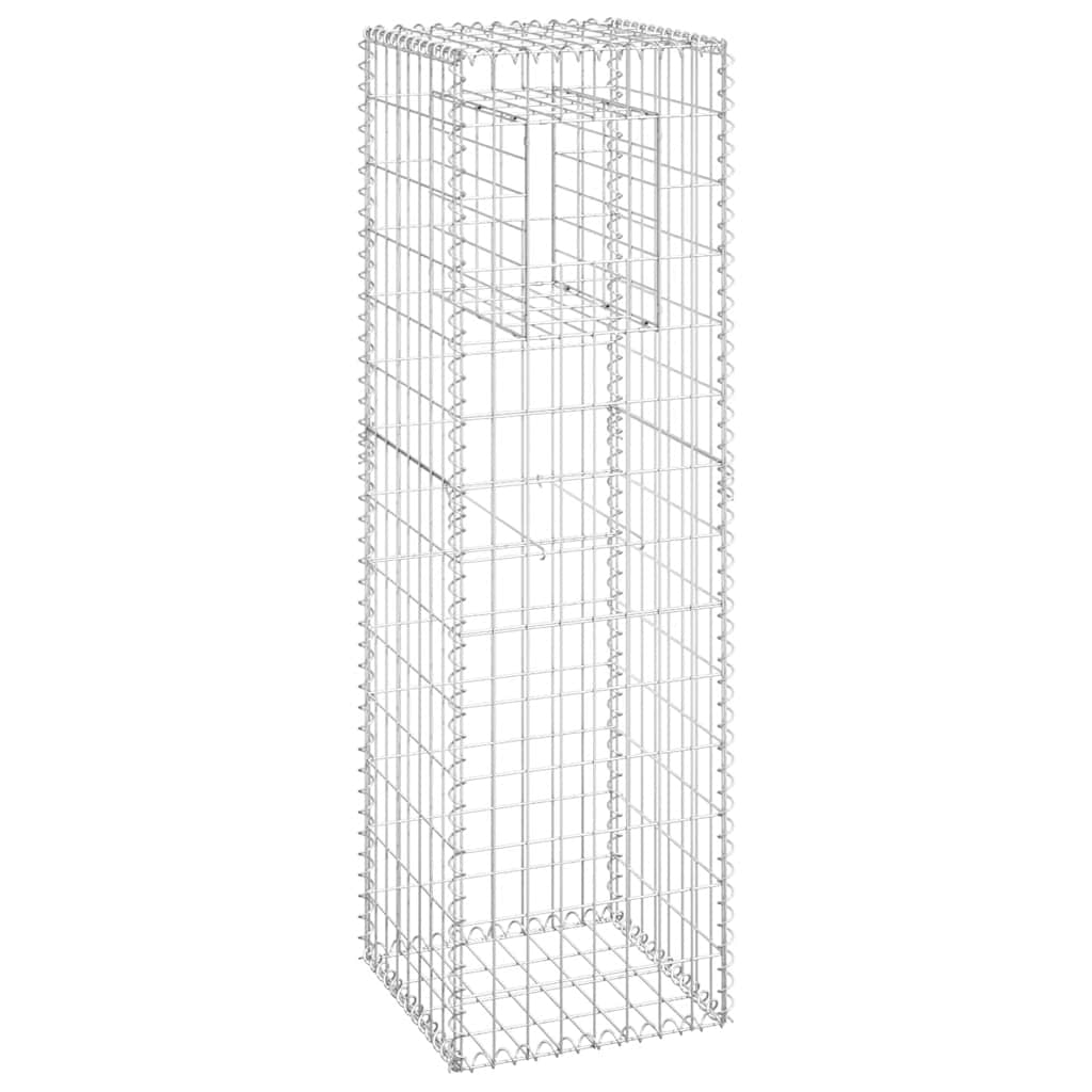 Cesto a Gabbione a Torre 40x40x140 cm in Ferro | homemem39