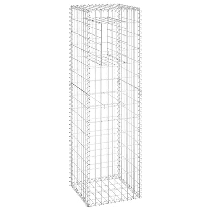 Cesto a Gabbione a Torre 40x40x140 cm in Ferro | homemem39