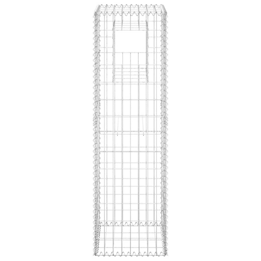 Cesto a Gabbione a Torre 40x40x140 cm in Ferro | homemem39