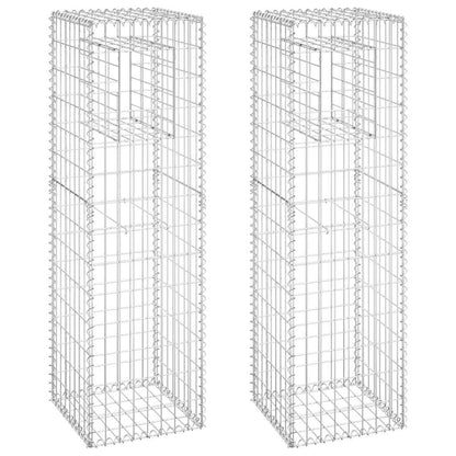 Cesti a Gabbione a Torre 2 pz 40x40x140 cm in Ferro | homemem39