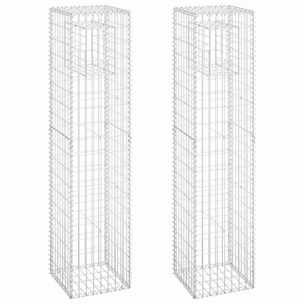 Cesti a Gabbione a Torre 2 pz 40x40x180 cm in Ferro | homemem39