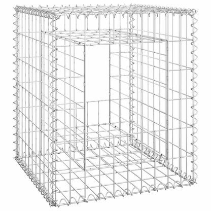 Cesto a Gabbione a Torre 50x50x60 cm in Ferro - homemem39