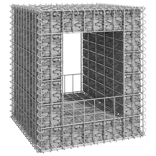 Cesto a Gabbione a Torre 50x50x60 cm in Ferro - homemem39