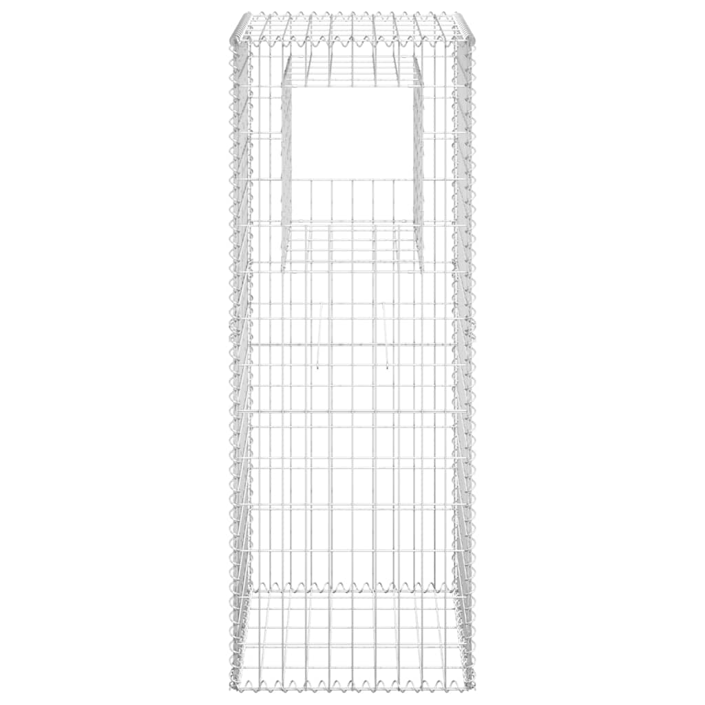 Cesto a Gabbione a Torre 50x50x140 cm in Ferro | homemem39