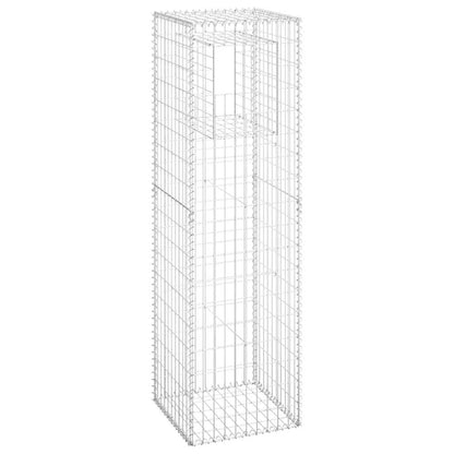 Cesto a Gabbione a Torre 50x50x180 cm in Ferro | homemem39