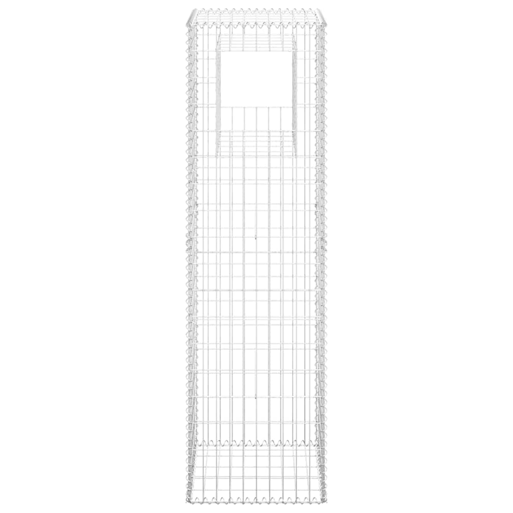 Cesto a Gabbione a Torre 50x50x180 cm in Ferro | homemem39