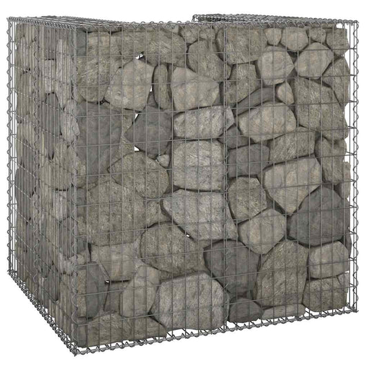 Gabbione per Bidoni in Acciaio Zincato 110x100x110 cm - homemem39