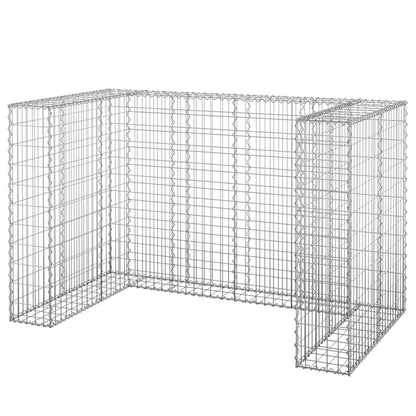 Gabbione per Bidoni in Acciaio Zincato 180x100x110 cm - homemem39