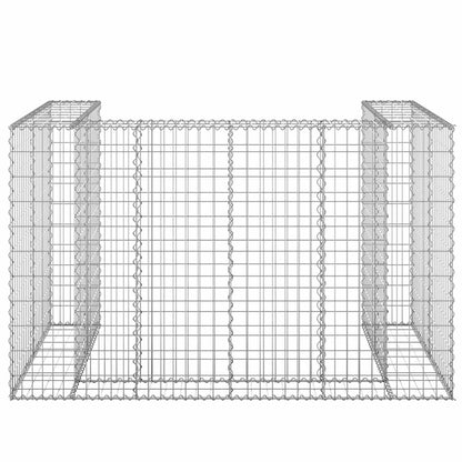 Gabbione per Bidoni in Acciaio Zincato 180x100x110 cm - homemem39