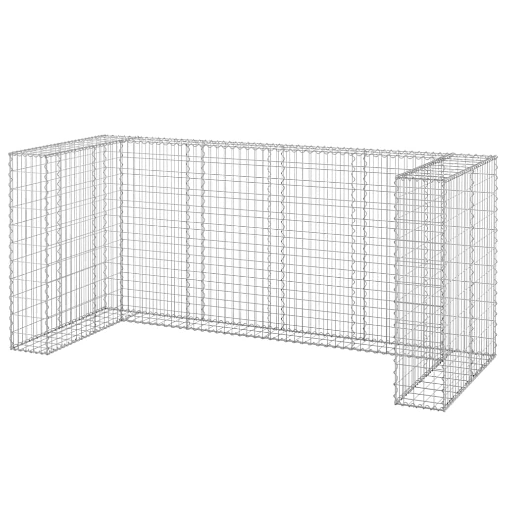 Gabbione per Bidoni in Acciaio Zincato 254x100x110 cm - homemem39