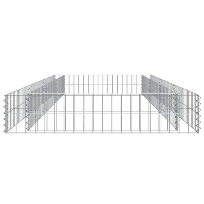 Gabbione Letto Rialzato in Acciaio Zincato 300x100x20 cm | homemem39