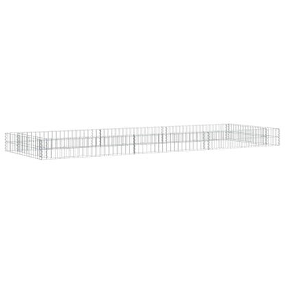 Gabbione Letto Rialzato in Acciaio Zincato 300x100x20 cm | homemem39