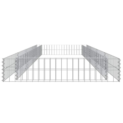 Gabbione Letto Rialzato in Acciaio Zincato 400x100x20 cm - homemem39