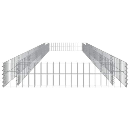 Gabbione Letto Rialzato in Acciaio Zincato 600x100x20 cm | homemem39