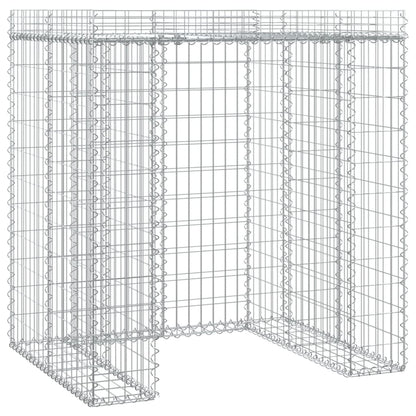 Parete Gabbioni Bidone Spazzatura 110x91x120 cm Ferro Zincato | homemem39