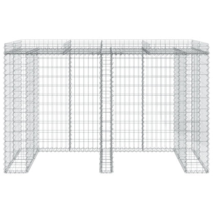 Parete Gabbioni Bidone Spazzatura 192x91x120 cm Ferro Zincato - homemem39