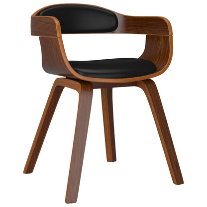 Sedie da Pranzo 2 pz Nere in Legno Curvato e Similpelle | homemem39