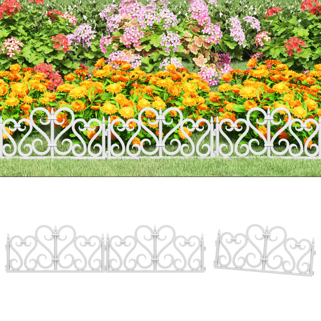 Bordi per Prato 17 pz Bianchi 10 m in PP - homemem39