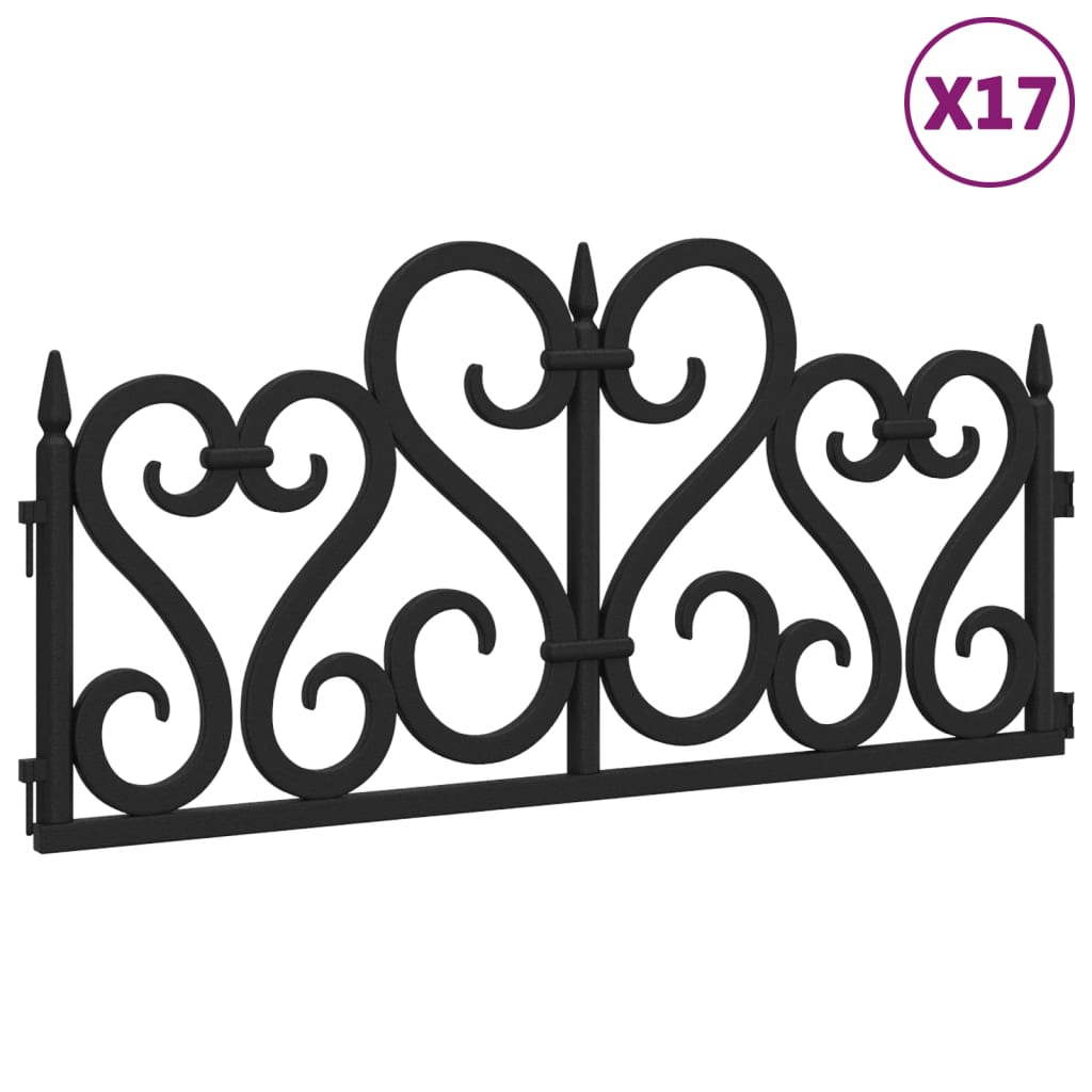 Bordi per Prato 17 pz Neri 10 m in PP - homemem39