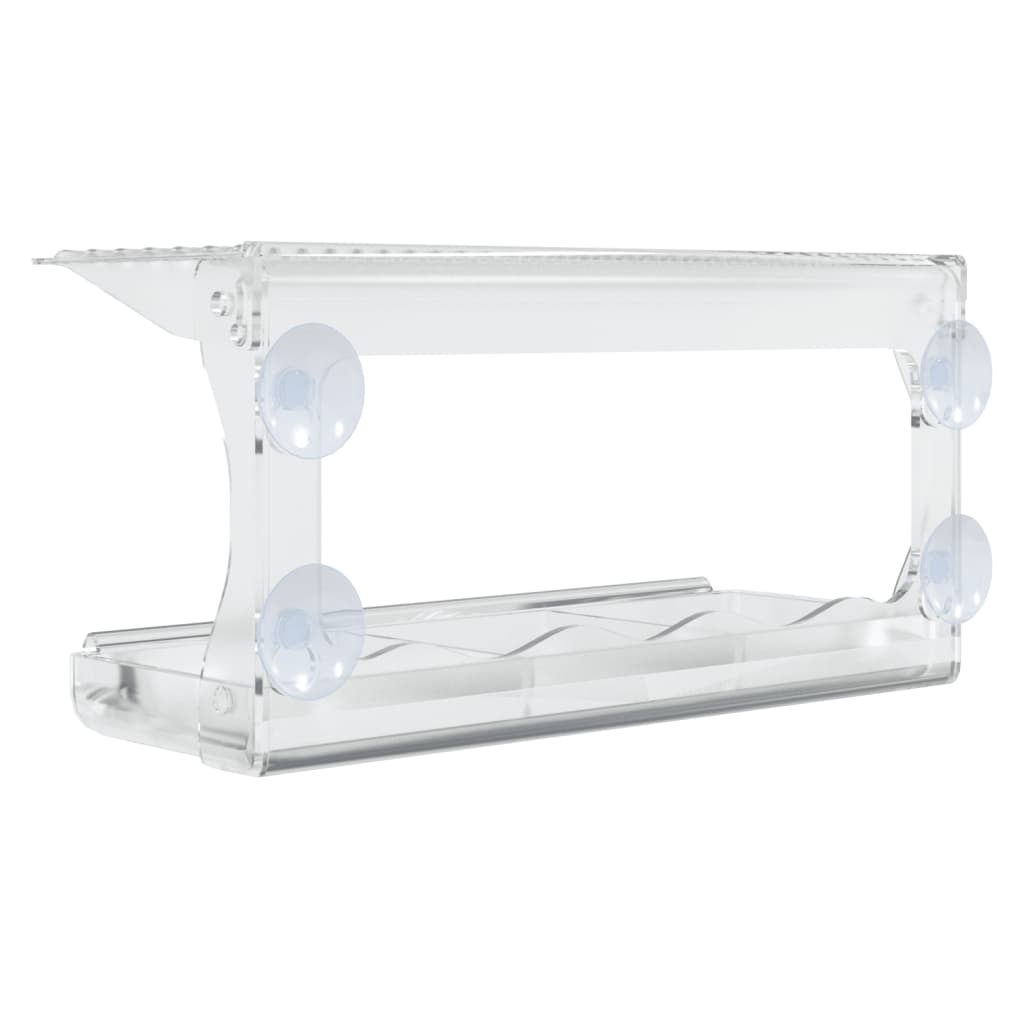 Mangiatoie per Uccelli da Finestra 2 pz in Acrilico 30x12x15 cm | homemem39