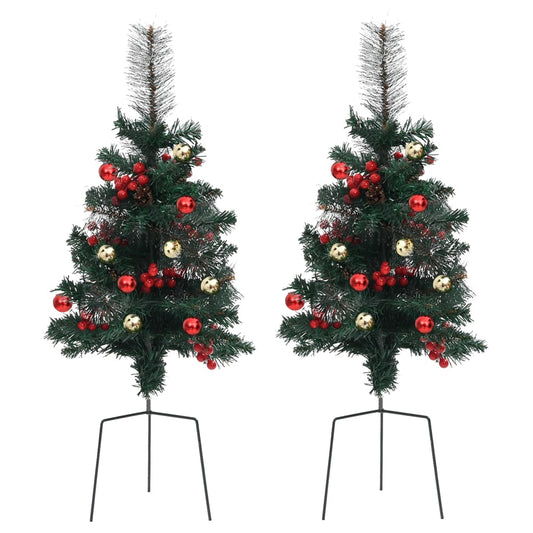 Alberi di Natale Artificiali per Viali 2 pz 76 cm in PVC - homemem39