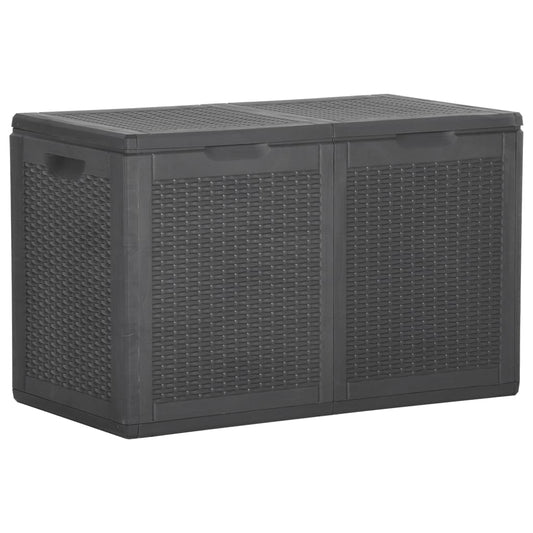 Baule da Giardino 180 L Nero in Rattan PP - homemem39