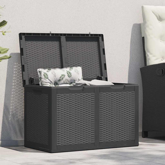Baule da Giardino 180 L Nero in Rattan PP
