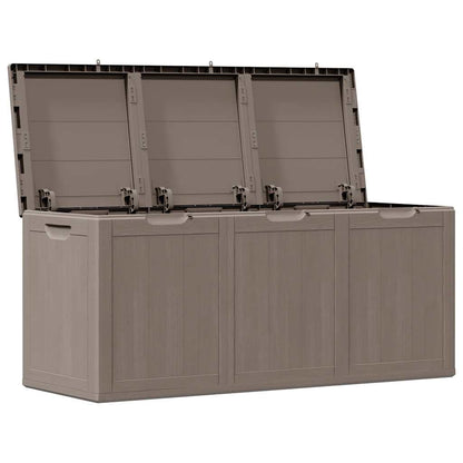 Baule da Giardino 270 L Marrone Aspetto legno in PP