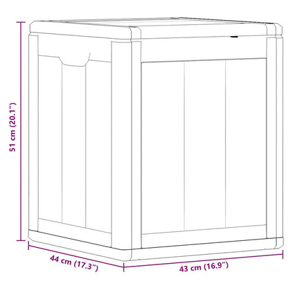 Baule da Giardino 90 L Grigio Aspetto legno in PP