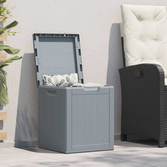 Baule da Giardino 90 L Grigio Aspetto legno in PP