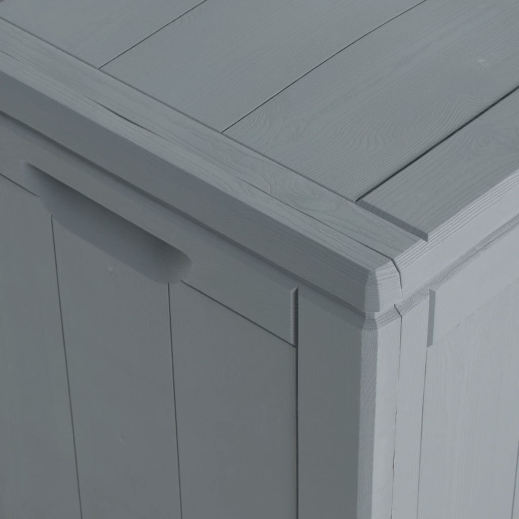 Baule da Giardino 180 L Grigio Aspetto legno in PP