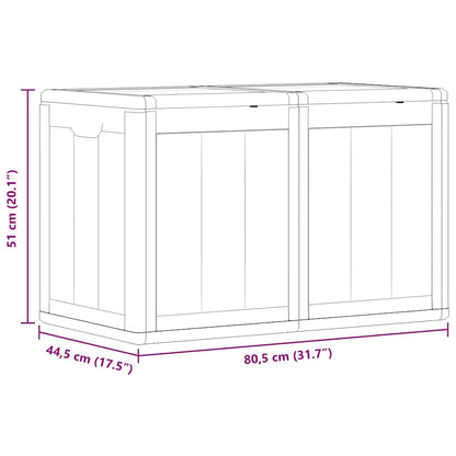Baule da Giardino 180 L Grigio Aspetto legno in PP